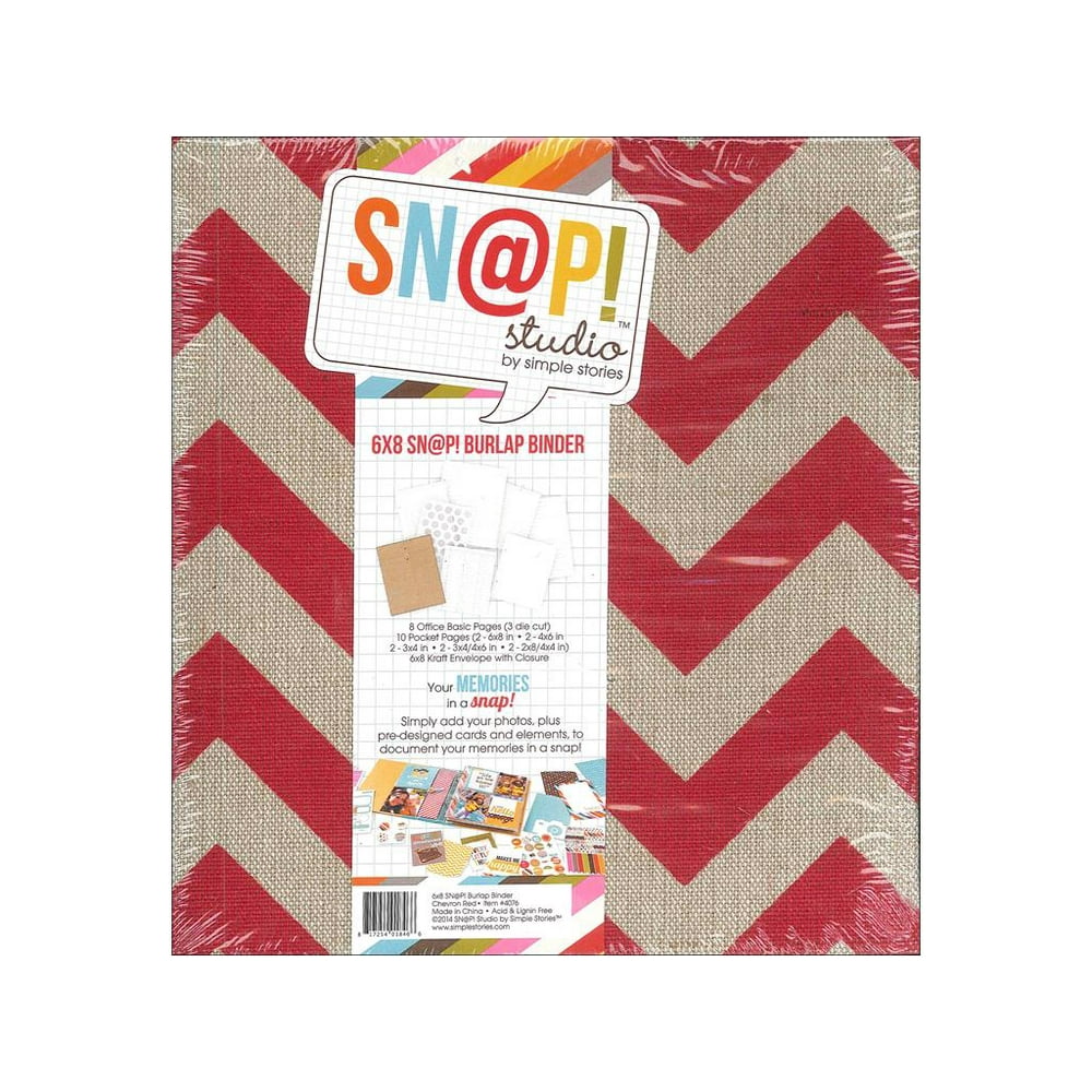 Simple Stories Snap Burlap Binder 6x8 Red