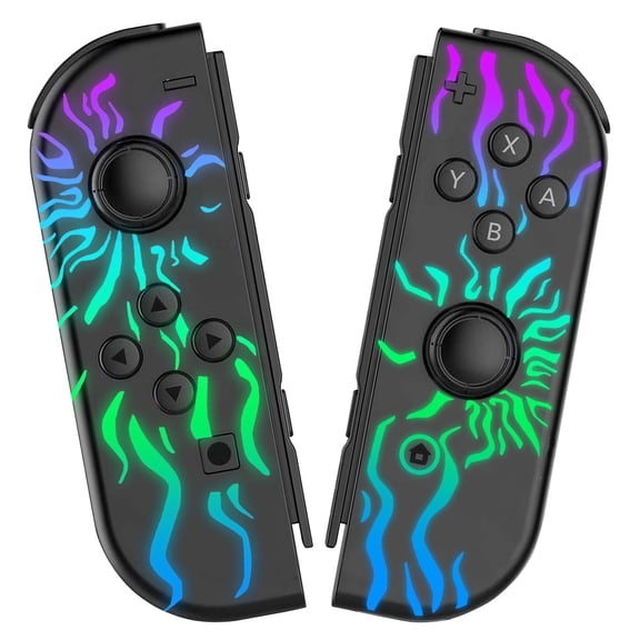 SIXGOLDHUA Game Controller (L/R) Joycon Compatible with Nintendo Switch Controller, Support Turbo/Vibration/Motion Control with Lighting