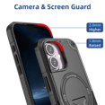 thumbnail image 6 of Decase for iPhone 16 Case with Kickstand, Compatible with MagSafe, Military-Grade Drop Protection Heavy Duty Hybrid Shockproof Rugged Protective Phone Cover for iPhone 16,Black, 6 of 7