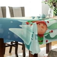 thumbnail image 3 of Coolnut Santa Claus Tablecloth, Waterproof Washable Polyester Square Table Cover, Durable Tablecloth for Kitchen Dining Table Party Decor, 60"X 60", 3 of 7