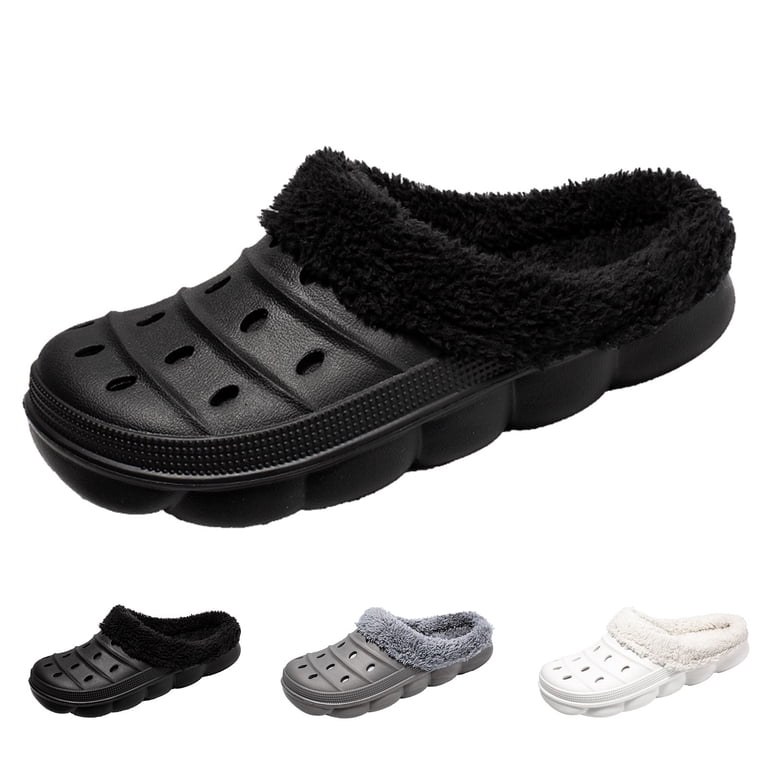 Womens Mens Plush Lined Clogs Classic Waterproof Unisex  display picture 1