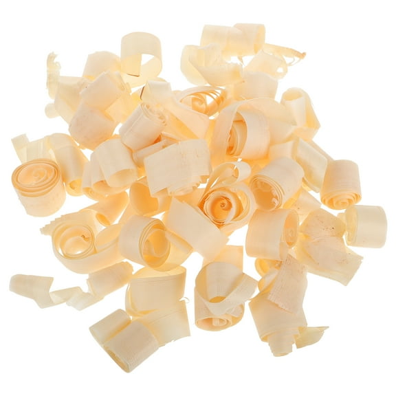 Voiceine 20pcs Wood Shavings For Handicraft Diy Uncolored Shredded Wood Shavings Unpainted Wooden Slices Shredded Blank Shavings Diy Crafts