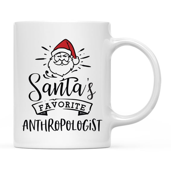 Koyal Wholesale Santa Claus Ceramic Coffee Mug, Santa's Favorite Anthropologist