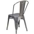thumbnail image 5 of Flash Furniture Clear Coated Metal Indoor Stackable,PK4 4-XU-DG-TP001-GG, 5 of 8