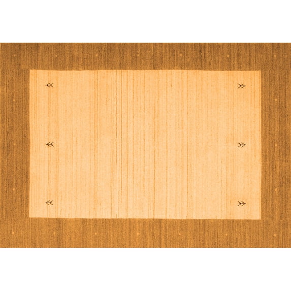 Ahgly Company Indoor Rectangle Solid Orange Modern Area Rugs, 2' x 3'