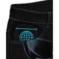 thumbnail image 3 of Pantalones de chándal a rayas con cinta para hombre y mujer, pantalón informal con bordado de mariposa Multicolor de alta calidad, a la moda, con cordón, 3 of 3