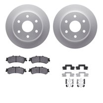 Dynamic Friction Company Rear Geospec Brake Rotors with Ultimate Duty Performance Brake Pads includes Hardware 4412-48013