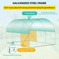 thumbnail image 6 of Huloretions Greenhouse,13x8x7 Ft Greenhouses for Outdoors,Walk-in Tunnel Greenhouse Kit with Galvanized Steel Frame,PE Cover,Weather-Resistant Outdoor Plant Hot House for Indoor Backyard Outside, 6 of 9