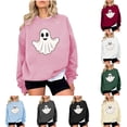 thumbnail image 5 of JSheng Tops for Women Halloween Fashion Printed Crew Neck Long Sleeve Hoodless Sweatshirt Blouse, 5 of 5