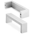 thumbnail image 2 of Cauldham Solid Stainless Steel Cabinet Hardware Square Handle Pull Brushed Satin Nickel 4" (96mm) CC - Pack of 10, 2 of 7