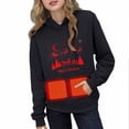 thumbnail image 1 of Sudadera con capucha para niñas y niños, con estampado navideño de invierno, con control de temperatura de tres velocidades, ropa calefactora, sudadera con capucha para niñas, 1 of 9