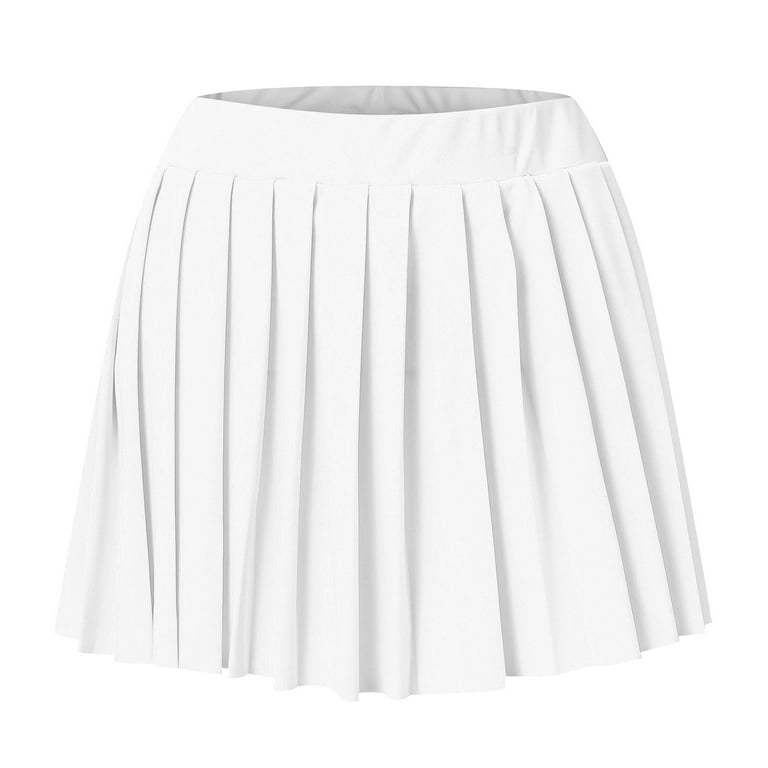 Yellow check tennis side split skirt sales