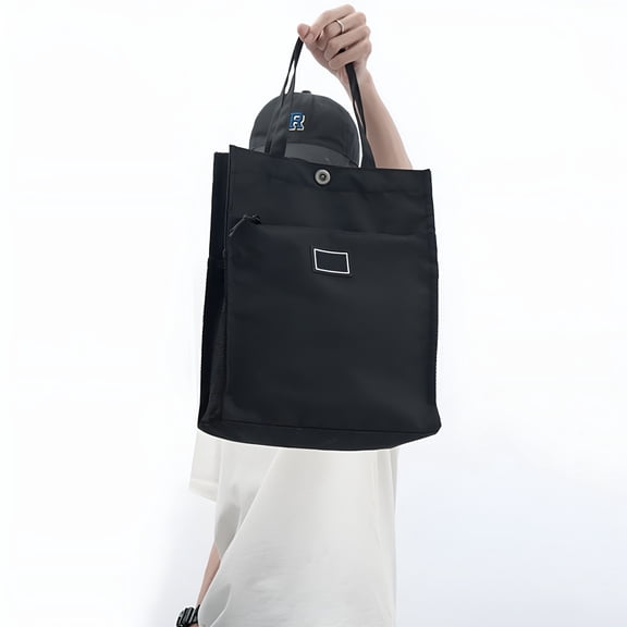 GASTROPOD Stylish High Capacity Canvas Tote Bag for Men and Women Lightweight Portable Handbag with Zipper and Mesh Pockets Suit for Work School Shopping for Easy Travel