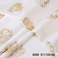 thumbnail image 4 of MURMUREY Kitchen Curtain Valance with Leaf Metallic Foil Pattern, Leaves Design Valance Curtains for Bathroom, White Valance Curtain Cafe Curtains, 54" x 15", Off White, 4 of 7