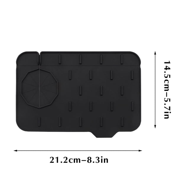 Kitchen Sink Faucet Splash Guard Pad 2-Pack Water Blocking Mat for Kitchen and Bathroom Sinks