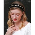 thumbnail image 1 of Diademas de lujo barrocas vintage con diamantes de imitación negros para mujer, diademas elegantes acolchadas de terciopelo de diseñador de moda para fiestas de baile, compromisos, vacaciones., 1 of 5