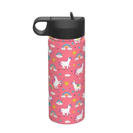 

Goofa Yoga Unicorn for Insulated Kettle 18oz Water Bottle Insulated Tumbler with Handle & Flip Straw - Fits in Cup Holder Leak Resistant Tumbler