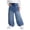 style-14 Blue, variant on Gubotare Girls Jeans Toddler Baby Girl Boy Slim Jeans, Elastic Band Inside Ripped Denim Pants,Blue,8-9 Years