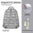 thumbnail image 5 of "Vintage Floral & Tribal Backpack – Boho College Daypack, 17 Inch Laptop Compartment, Durable for Campus & Library Use", 5 of 6