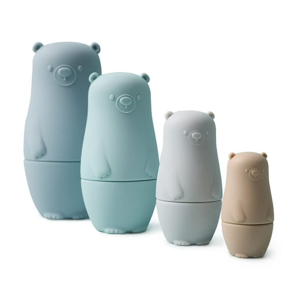 Muñecas anidadas OESSUF | Muñecas rusas de silicona para niños pequeños | Muñeca Matryoshka Juguete Educativo Montessori | Juguetes de muñecas anidadas apilables de osos | Regalo para niños a partir d