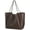 Coffee, variant on Leather Tote Women Weekender Bag Shopper Handbag Travel Purse