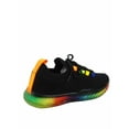 thumbnail image 2 of Gabby Rainbow Sole Knit Sock Stretch Elastic Mesh Slip On Fashion Sneaker (Black, 6), 2 of 2