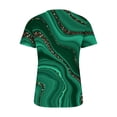 thumbnail image 5 of CaComMARK PI Women's Tops&Blouses Clearance Women's Summer V-neck Print Loose V-neck Button T-shirt Green 10(XL), 5 of 5