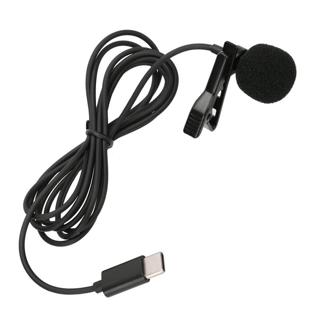 Micrófono de solapa con clip, micrófono de solapa con clip, micrófono de solapa profesional, micrófono con cable con clip, multifuncional