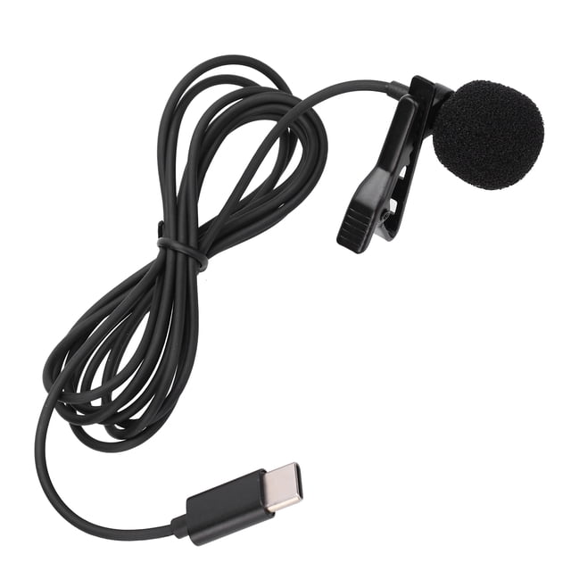 Micrófono de solapa con clip, micrófono de solapa con clip, micrófono de solapa profesional, micrófono con cable con clip, multifuncional