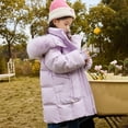 thumbnail image 5 of Anime Sanriosed Cinnamoroll Kuromi Nueva chaqueta de invierno para niñas, parkas con cuello de piel, abrigo con capucha, abrigo cálido y grueso de algodón para niños, 5 of 5
