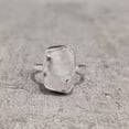 thumbnail image 4 of Rainbow Moonstone Ring, Rough Moonstone Gemstone Ring, June Birthstone, Hammered, 925 Sterling Silver, Womens Ring, Christmas, Thanksgiving, Handmade, Statement Jewelry, Rough Gemstone Jewelry, 4 of 6