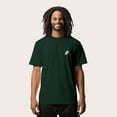 thumbnail image 3 of Dalix Spook a Latte Ghost Embroidered Relaxed Heavy Soft Cotton T Shirt Mens in Forest Green M Medium, 3 of 5