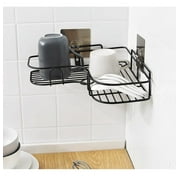 Costyle Corner Shelves - Wall Mounted Kitchen Bathroom Organizer Storage Holder Rack, Black