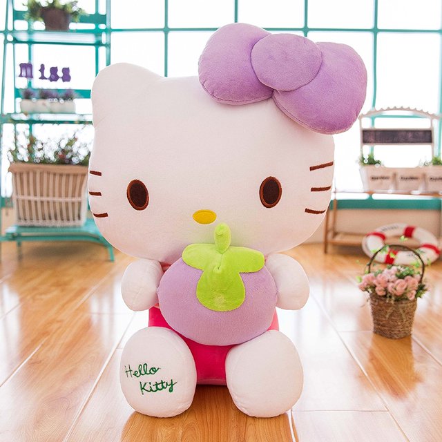 24-horas entregaNew Sanrio Kawaii Hello Kitty juguetes de Peluche almohada muñeca de Peluche niños peluches decoración del hogar Peluche niña Regalo de Cumpleaños BGQL Fivean unisex