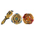 thumbnail image 1 of Set B-79 + B-128 01 Lanzador de Cadena Doble Dirección con Puño para Lanzamiento de Peonza + Peonza de Combate Fusión Metálica 4D Gyro Burst Sunnimix Estallido spinning top juguetes, 1 of 8