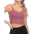 thumbnail image 5 of YouLoveIt Women Sexy Vest Thin Shoulder Strap Vest Tank Tops Solid Color Yoga Vest Padded Vest Casual Sling Tank Tops Girls Ladies Sexy Vest Strappy Bra, 5 of 7
