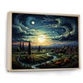 thumbnail image 2 of Designart "Starry Day A Masterpiece by Vincent IV" Landscapes Floater Framed Wall Art Print, 2 of 7