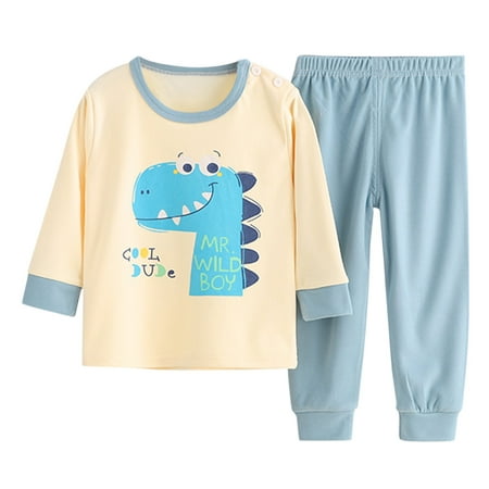 

Baby Boys Outfits Soft Pajamas Printed Long Sleeve Sleepwear Kids Children Spring Summer Casual Cute Cartoon Fashion Outwear Streetwear Sets