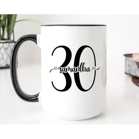 30th Birthday Mug Personalized Birthday Cup 30th Birthday Gifts For Her Gift For 30th Bday