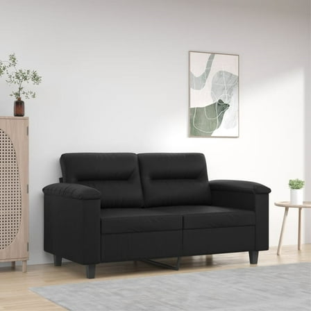 Casafoyer 2-Seater Sofa Black 47.2" Faux Leather
