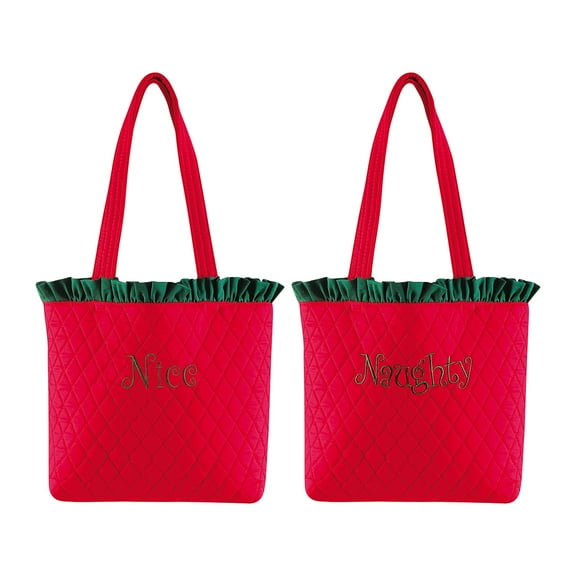 Nice/Naughty Ruffle Tote