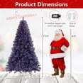 thumbnail image 3 of Gymax 7.5 FT Pre-Lit Tinsel Christmas Tree Artificial Xmas Tree w/ 1300 Lush Branch Tips, 3 of 10