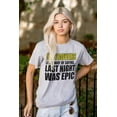 thumbnail image 2 of Hangover Epic Night Drinking Humor Unisex Plus Size Graphic Tee Brisco Brands 2X, 2 of 6