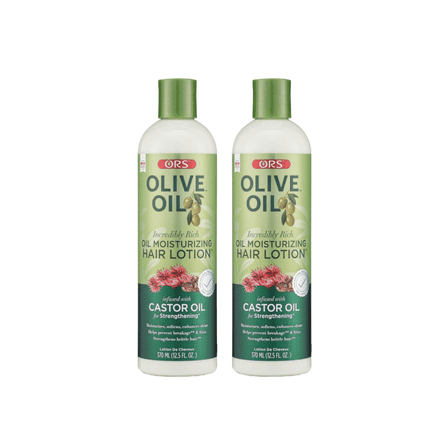 ORS Olive Oil Incredibly Rich Oil Moisturizing Hair Lotion infused with Castor Oil for Strengthening (12.5 oz)