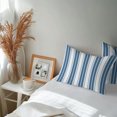 thumbnail image 6 of Lumbar Pillow Covers 20x12 Inch Set of 2, Sea Blue Striped Waterproof Outdoor Pillow Covers, Modern Thin Line Vertical Stripes Decorative Cushion Pillowcases for Couch, Sofa, Bed, Garden, Patio, 6 of 9
