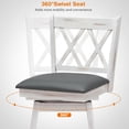 thumbnail image 2 of 2 Pieces 25 Inch Swivel Counter Height Barstool Set with Rubber Wood Legs, 2 of 8