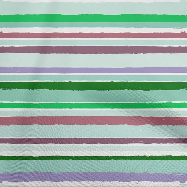 oneOone Tissu Georgette Viscose Vert Géométrique Rayures Inégales Matériel de Robe Tissu Imprimé Tissu au Mètre 42 Pouces de Large