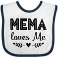thumbnail image 3 of Inktastic Mema Loves Me Baby Clothes Girls Baby Bib, 3 of 4