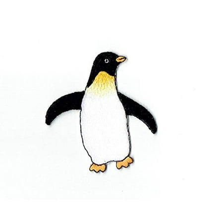 Polar Bear Patch - Arctic Polar King Penguin Waving Iron On Embroidered Applique Patch