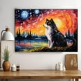 thumbnail image 3 of Alaskan Klee Kai Dog Watercolor Starry Night Van Gogh Painting Kits, Painting Watercolor Canvas, Canvas Suitable for Room Decor Cafe Decor Or Gift for Friends, 3 of 4